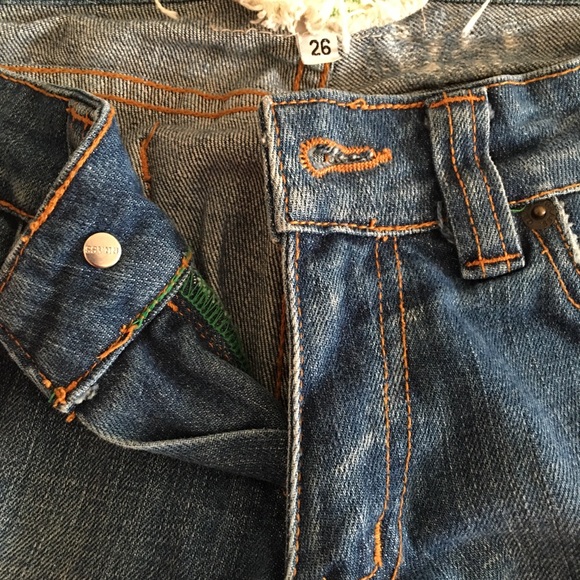 Grass Los Angeles Flare Jeans with Embroidered Pockets Size 26 - Picture 14 of 16